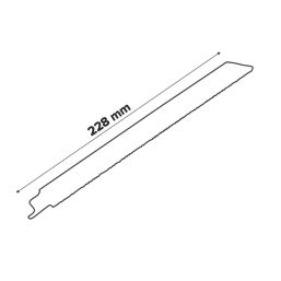 Erbauer   Steel Reciprocating Saw Blades 225mm 2 Pack