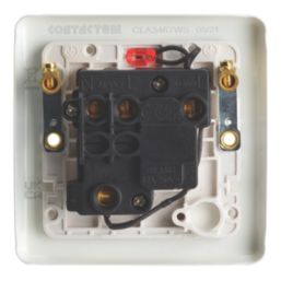 Contactum  13A Switched Secret Key Fused Spur with Neon Satin White with White Inserts