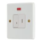 Contactum  13A Switched Secret Key Fused Spur with Neon Satin White with White Inserts