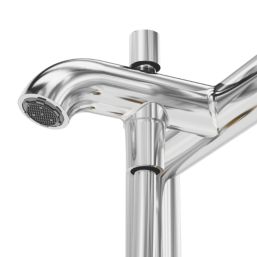 Swirl Melba Chrome 185mm Deck Mounted Dual Control Manual Shower Mixer Tap