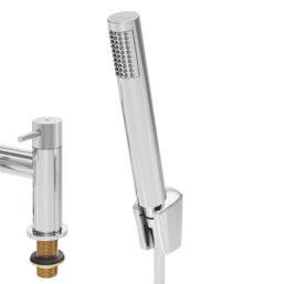 Swirl Melba Chrome 185mm Deck Mounted Dual Control Manual Shower Mixer Tap