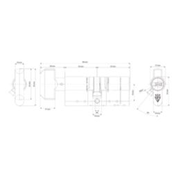 Smith & Locke Fire Rated 3 Star Diamond Thumbturn Cylinder Lock 35-35 (70mm) Satin Nickel