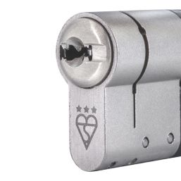 Smith & Locke Fire Rated 3 Star Diamond Thumbturn Cylinder Lock 35-35 (70mm) Satin Nickel