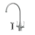 ETAL Oswald  Dual Lever Kitchen Mixer with Rinse Chrome