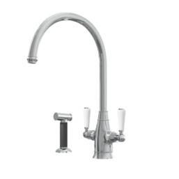 ETAL Oswald  Dual Lever Kitchen Mixer with Rinse Chrome