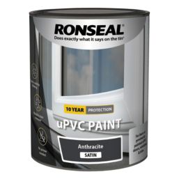Ronseal  750ml Anthracite Satin Self Priming uPVC Paint