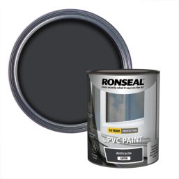 Ronseal  750ml Anthracite Satin Self Priming uPVC Paint