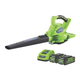 Greenworks  GWGD40BVK2X 40V 2 x 2.0Ah Li-Ion  Brushless Cordless Blower Vac