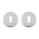 Eclipse  Fire Rated Standard Escutcheon (Pair) Polished Stainless Steel 52mm