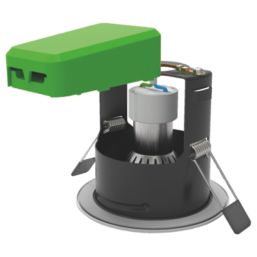 4lite WiZ Connected Fixed  Fire Rated LED Smart Downlight Satin Chrome 4.9W 345lm