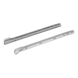 Essentials Steel Self-Closing Roller Drawer Runners 400mm 2 Pack