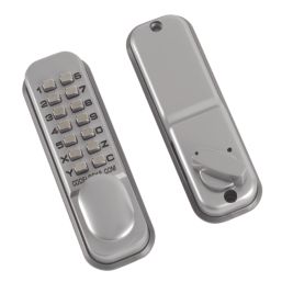 Codelocks  Mechanical Medium Duty Push-Button Lock Surface Deadbolt  35mm Satin Silver