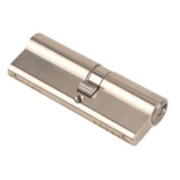 Yale Fire Rated 1 Star Double Euro Cylinder Lock BS 35-45 (90mm) Satin Nickel