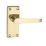 Smith & Locke  Fire Rated Latch Door Handles Pair Polished Brass