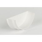 FloPlast  Half Round Internal Stop End White 112mm