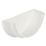 FloPlast  Half Round Internal Stop End White 112mm