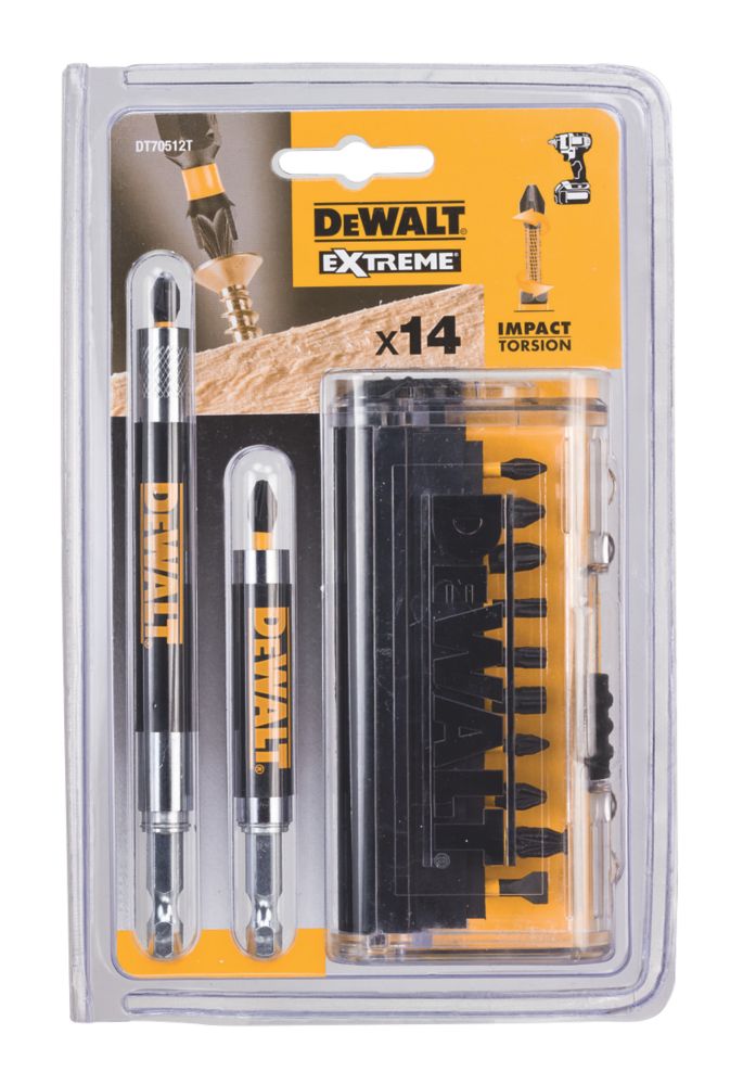 DeWalt 9-Piece Hex Drive Bit Set - S2 Steel - Hex Shank - Various