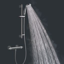 Mira Coda Pro Rear-Fed Exposed Polished Chrome  Thermostatic Mixer Shower