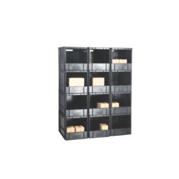 Barton 76Ltr 400mm x 600mm x 400mm Black Open Fronted Euro Container