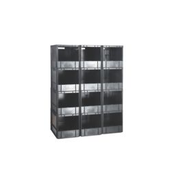 Barton 76Ltr 400mm x 600mm x 400mm Black Open Fronted Euro Container
