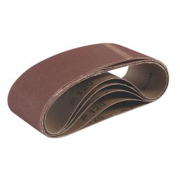 Titan  120 Grit Multi-Material Sanding Belts 457mm x 75mm 5 Pack