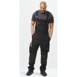 Snickers 6051 - Stretch Bib & Brace Overalls Black Large / X Large 41" W 32" L