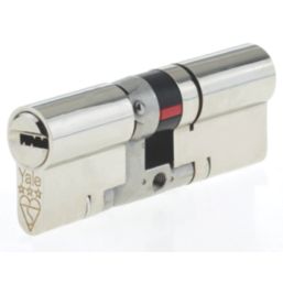 Yale Fire Rated 3 Star Platinum Double Euro Cylinder 45-45 (90mm) Satin Nickel