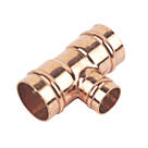 Flomasta  Brass Solder Ring Reducing Tees 22mm x 22mm x 15mm 5 Pack