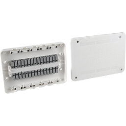 Surewire  16A 30-Terminal 4-Way Pre-Wired Junction Box 25mm x 135mm x 22mm