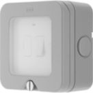 British General  IP66 13A Weatherproof Outdoor Switched Fused Spur & Flex Outlet with Neon