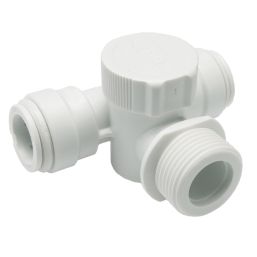 JG Speedfit  Plastic Push-Fit Adapting Appliance Tap Tee 15mm x 15mm x 3/4"