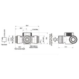 JG Speedfit  Plastic Push-Fit Adapting Appliance Tap Tee 15mm x 15mm x 3/4"