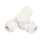 JG Speedfit  Plastic Push-Fit Adapting Appliance Tap Tee 15mm x 15mm x 3/4"