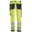 Snickers 6243 Hi-Vis Work Trousers Yellow 33" W 32" L
