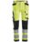 Snickers 6243 Hi-Vis Work Trousers Yellow 33" W 32" L