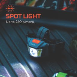 Nebo Einstein 250  LED Headlamp Storm Grey 250lm