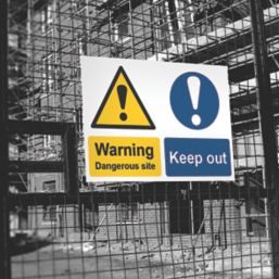 Essentials  "Warning Dangerous Site Keep out" Sign 420mm x 594mm