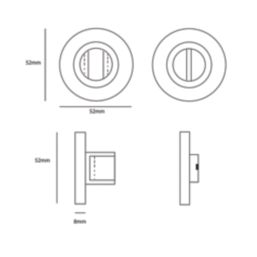 Eclipse  Fire Rated Standard WC Thumbturn Set Antique Brass 52mm