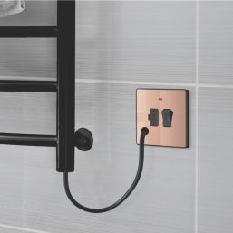 British General Evolve 13A Switched Fused Spur with LED Copper with Black Inserts