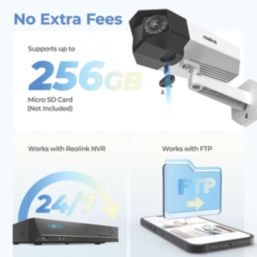 Reolink Duo 2 PoE White Wired 4K Indoor & Outdoor Smart CCTV Security Camera