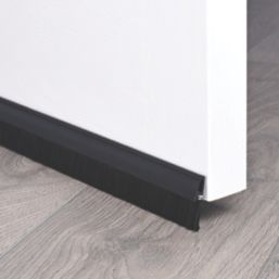 Stormguard Bottom Door Brush Draught Excluder Black 1m