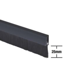 Stormguard Bottom Door Brush Draught Excluder Black 1m