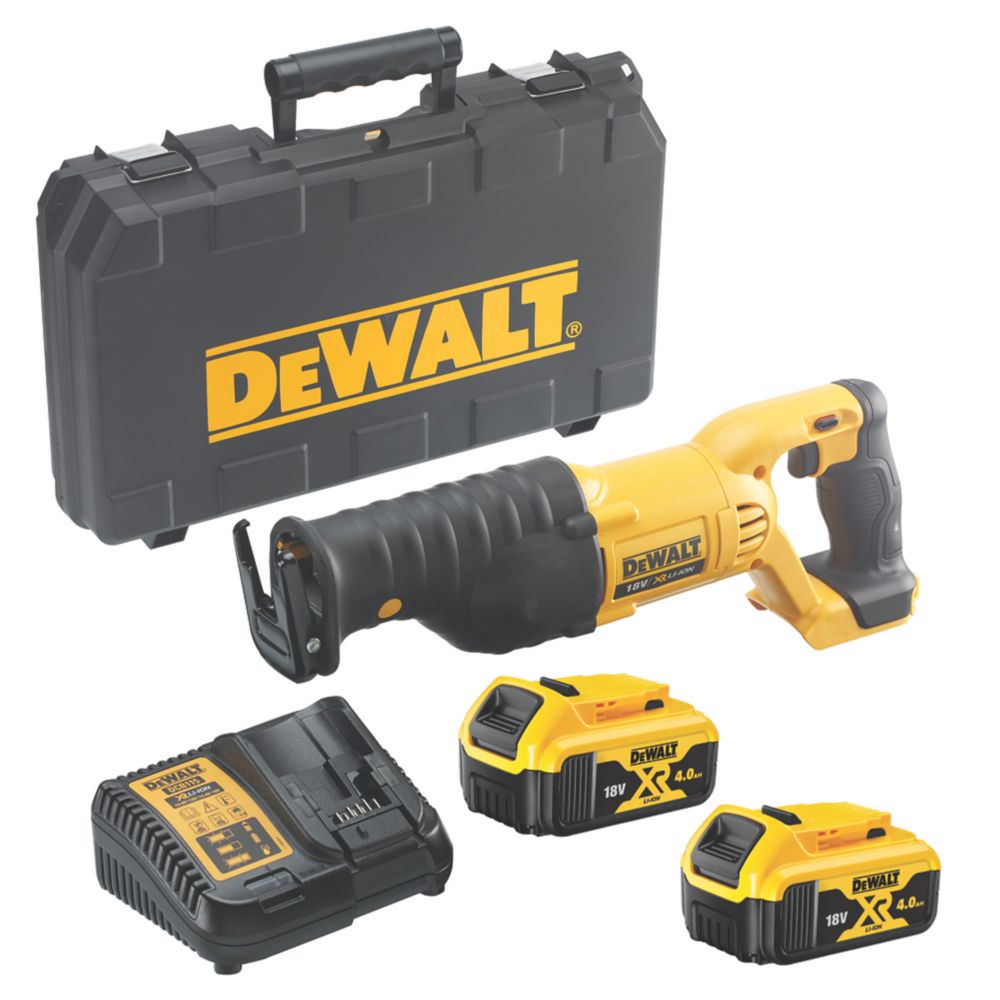 DeWalt DCS380M2GB 18V 2 x 4.0Ah LiIon XR Cordless Reciprocating Saw Screwfix