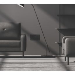 Knightsbridge  13A 2-Gang DP Switched Screwless Double Socket Matt Black  with Black Inserts