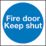 Non Photoluminescent "Fire Door Keep Shut" Sign 100mm x 100mm