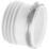 McAlpine  Rigid Straight Short WC Connector White 88mm