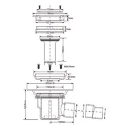 McAlpine TSG1SS Trapped Gully Polished Stainless Steel 75mm Water Seal