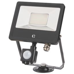 Collingwood  Outdoor LED Floodlight With PIR Sensor Black 20W 2200 / 2400 / 2400lm