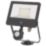 Collingwood  Outdoor LED Floodlight With PIR Sensor Black 20W 2200 / 2400 / 2400lm