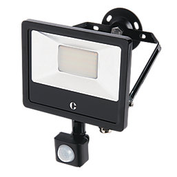 Collingwood  Outdoor LED Floodlight With PIR Sensor Black 20W Up to 2400lm